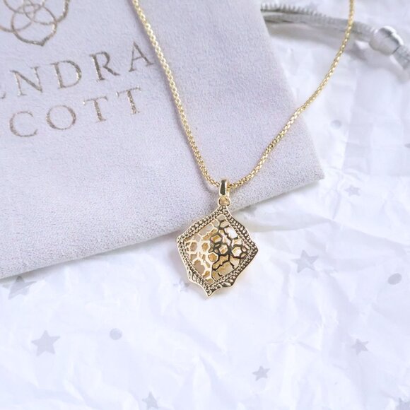 Kendra Scott Gold Long Necklace 🌼 Filigree Mix - Picture 2 of 2